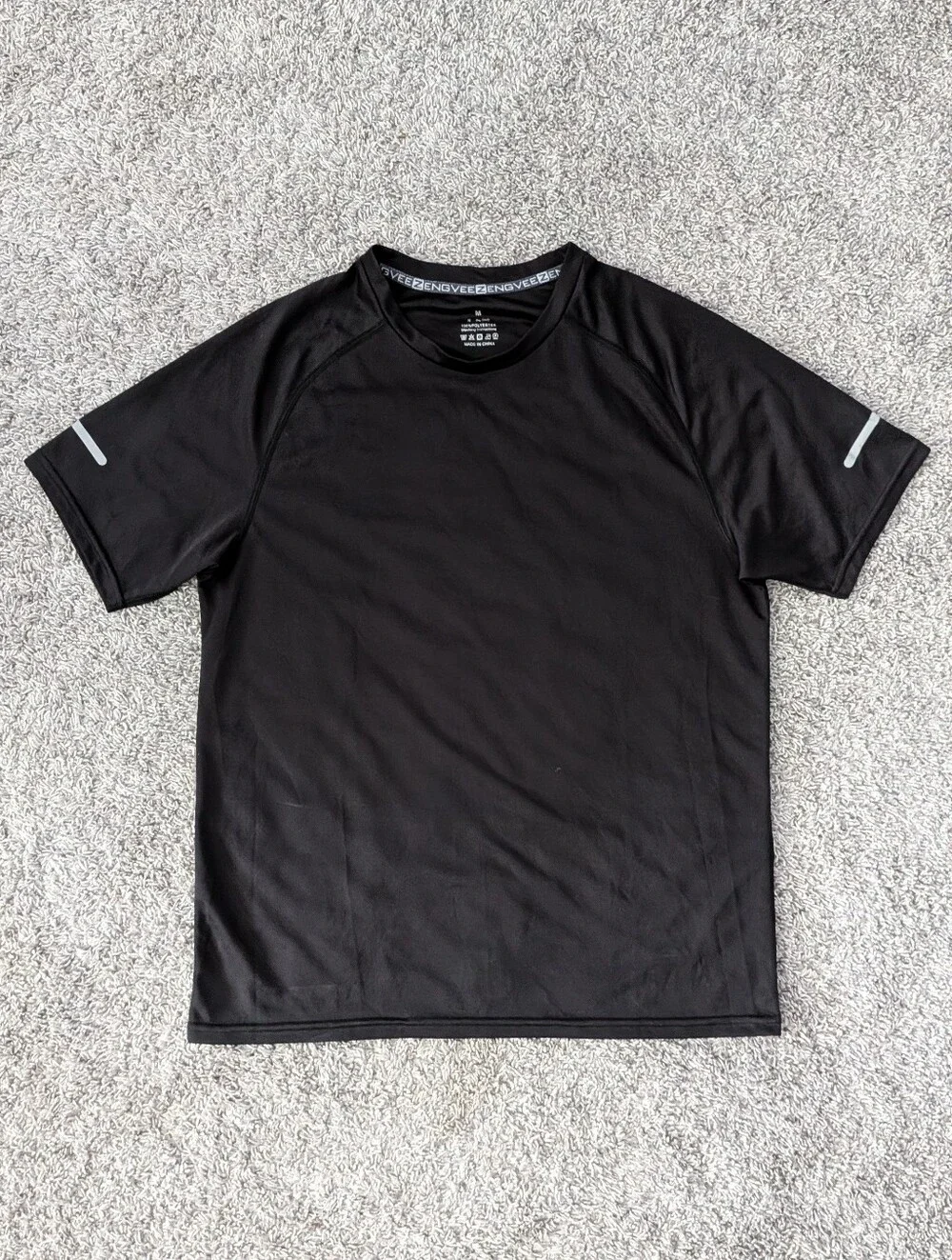 Black Performance Athletic Tee Men's Shirt